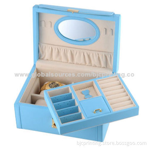 Cufflink box with velvet inner tray case